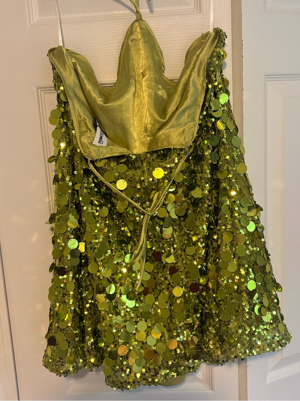 Princess Polly Lime Green Sequin Mini Dress - Picture 4 of 5